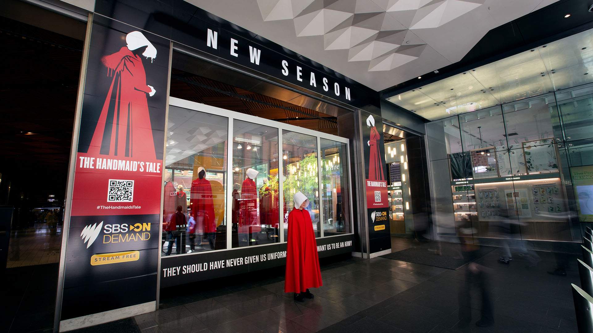 Under His Eye: This 'The Handmaid's Tale' Pop-Up Has Brought Gilead to Sydney's Pitt Street Mall