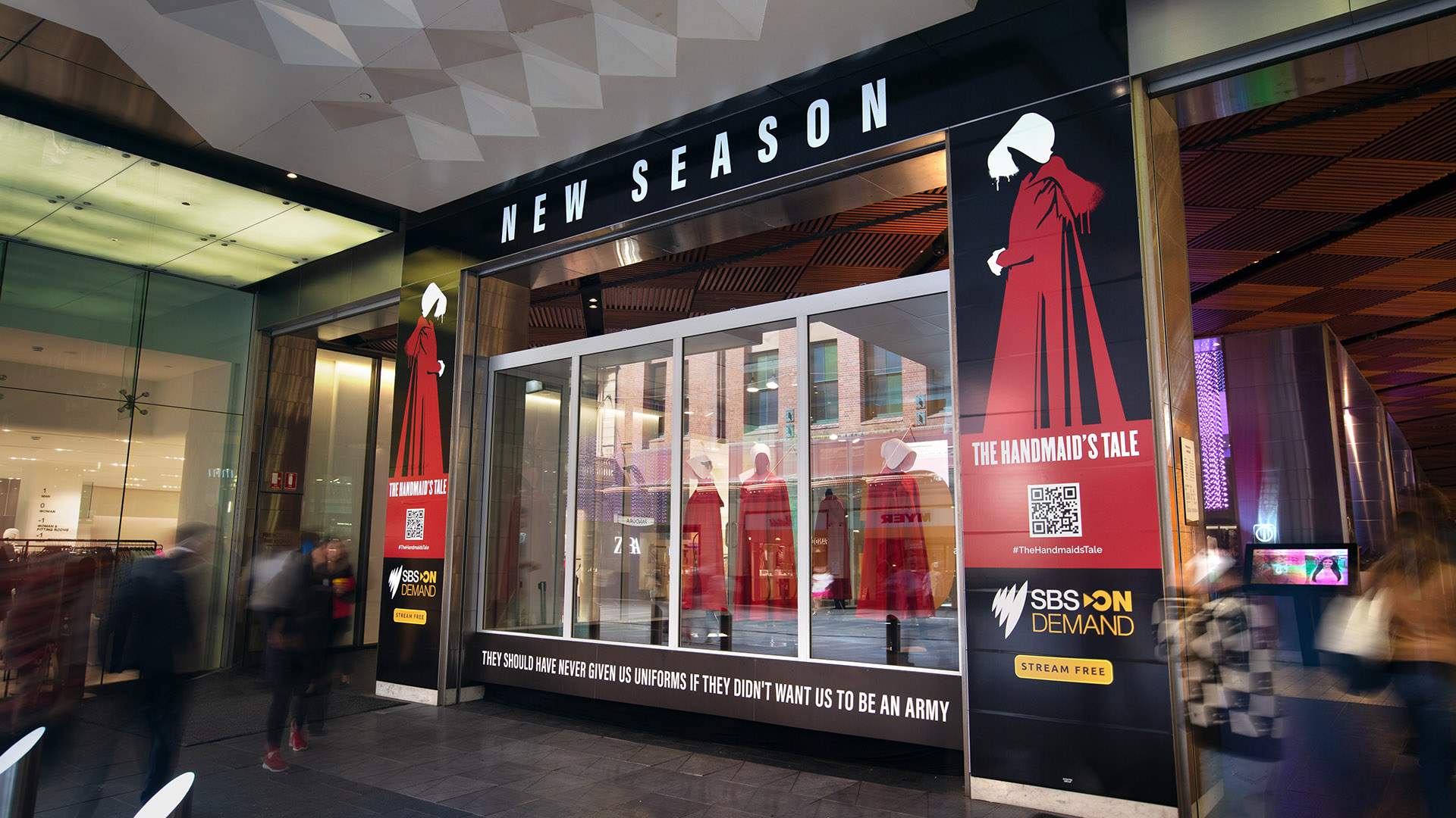 Under His Eye: This 'The Handmaid's Tale' Pop-Up Has Brought Gilead to Sydney's Pitt Street Mall