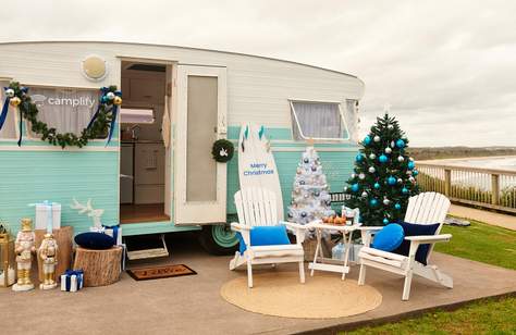 You Can Now Book a Festive Getaway in a Christmas-Themed Caravan in Three NSW Holiday Spots