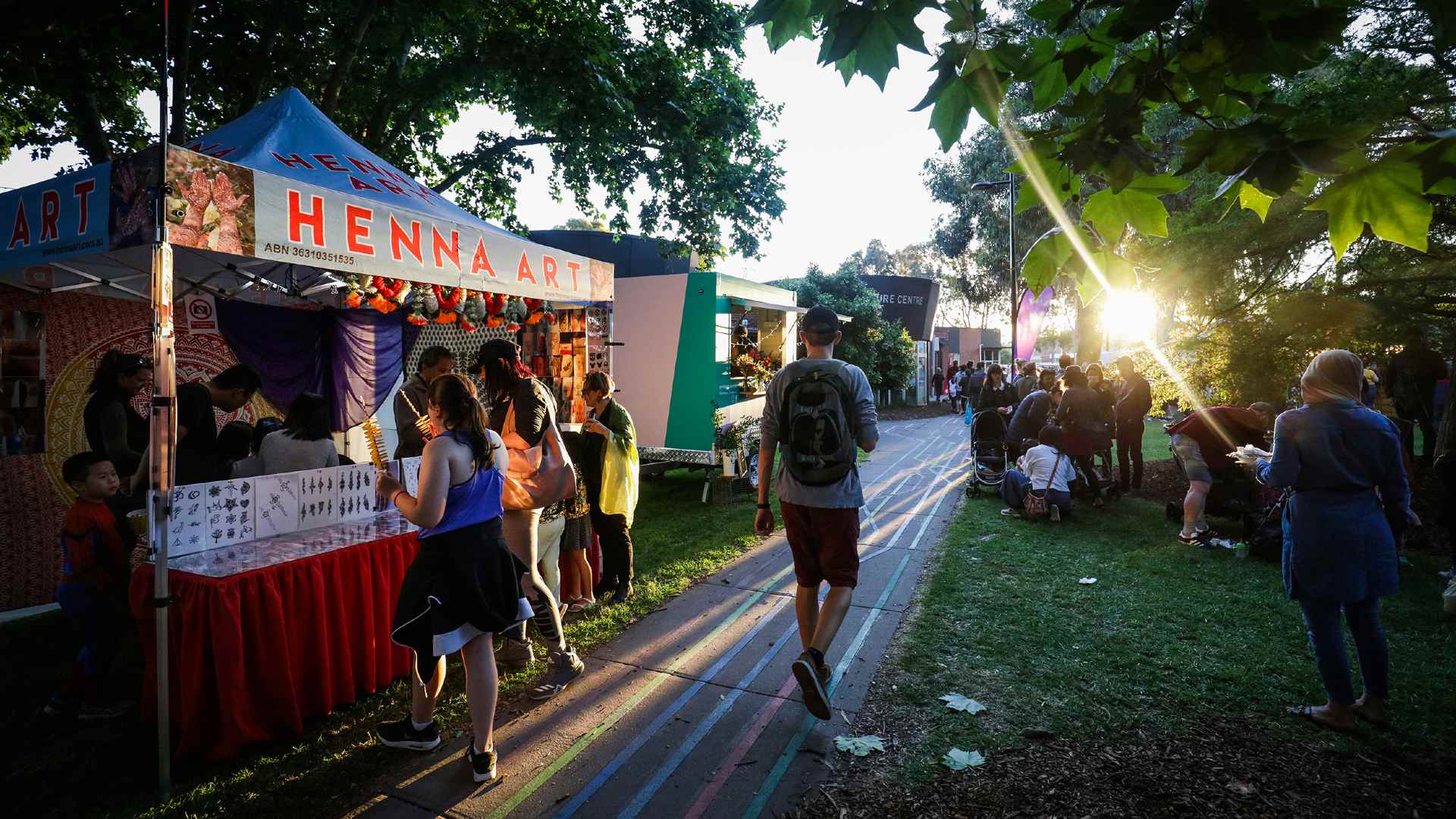 Coburg Night Market stalls