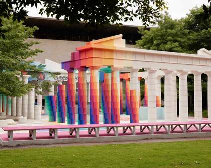 Melbourne Is Now Home to a Colourful Mini Parthenon Replica Called 'Temple of Boom'