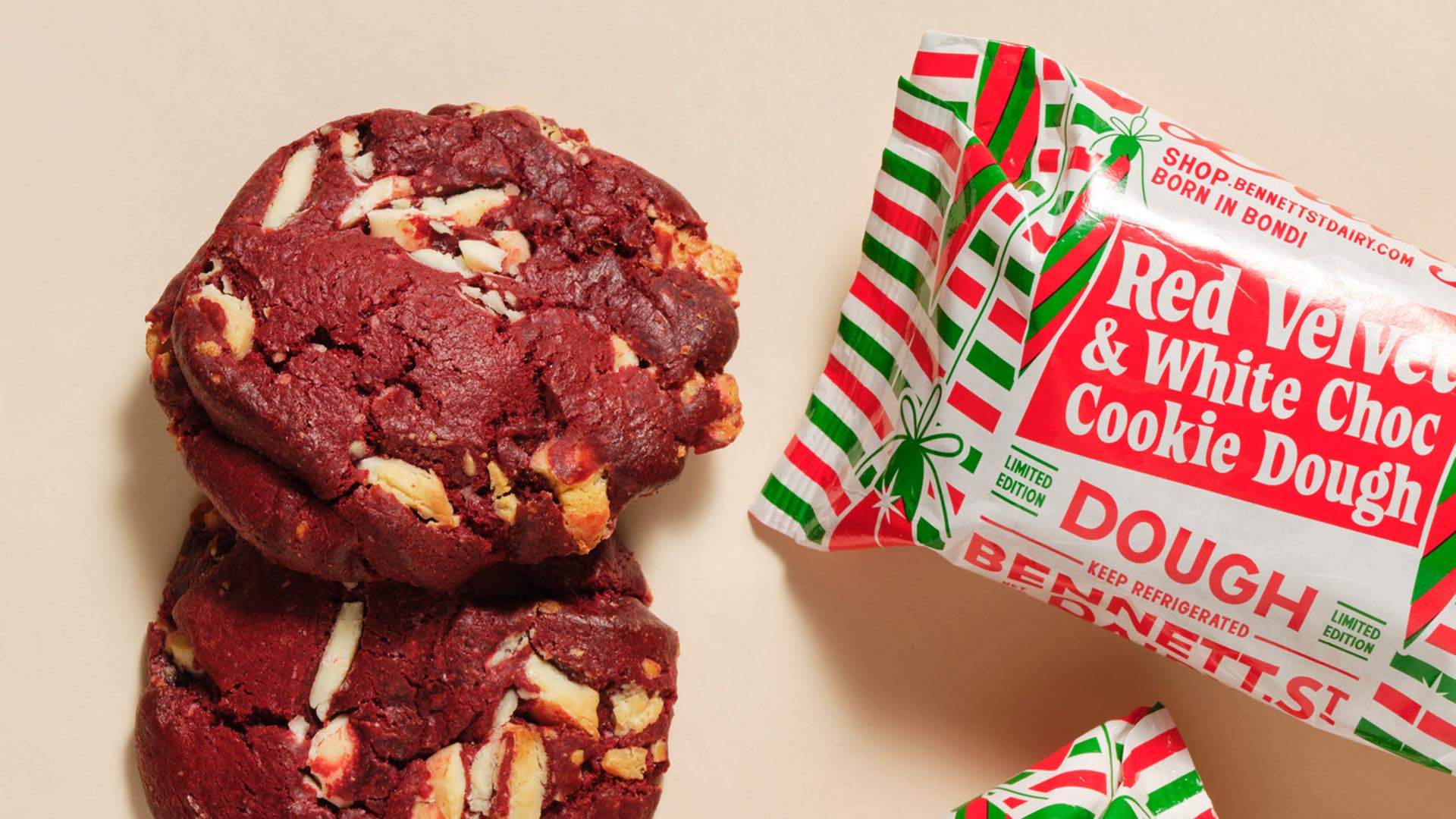 Bennett St Dairy Is Doing Supremely Festive Red Velvet and White Chocolate Cookie Dough