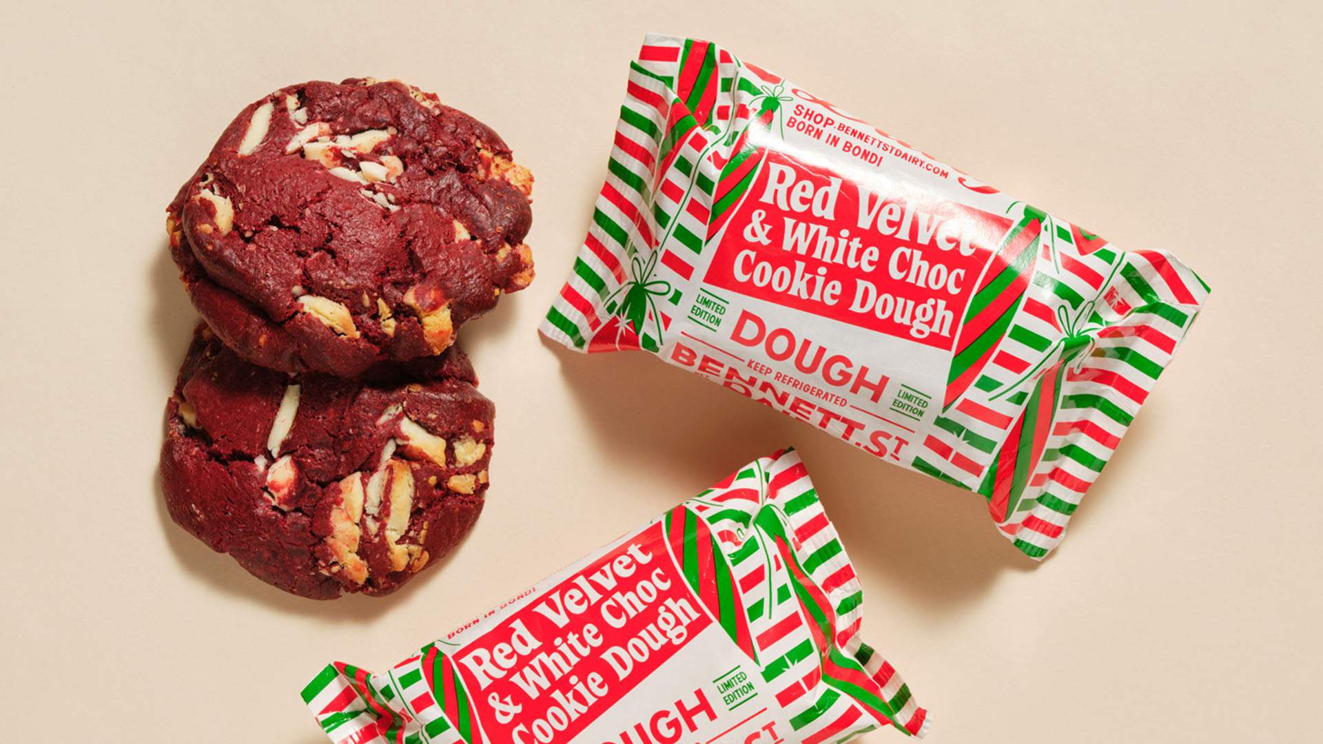 Bennett St Dairy Is Doing Supremely Festive Red Velvet and White Chocolate Cookie Dough
