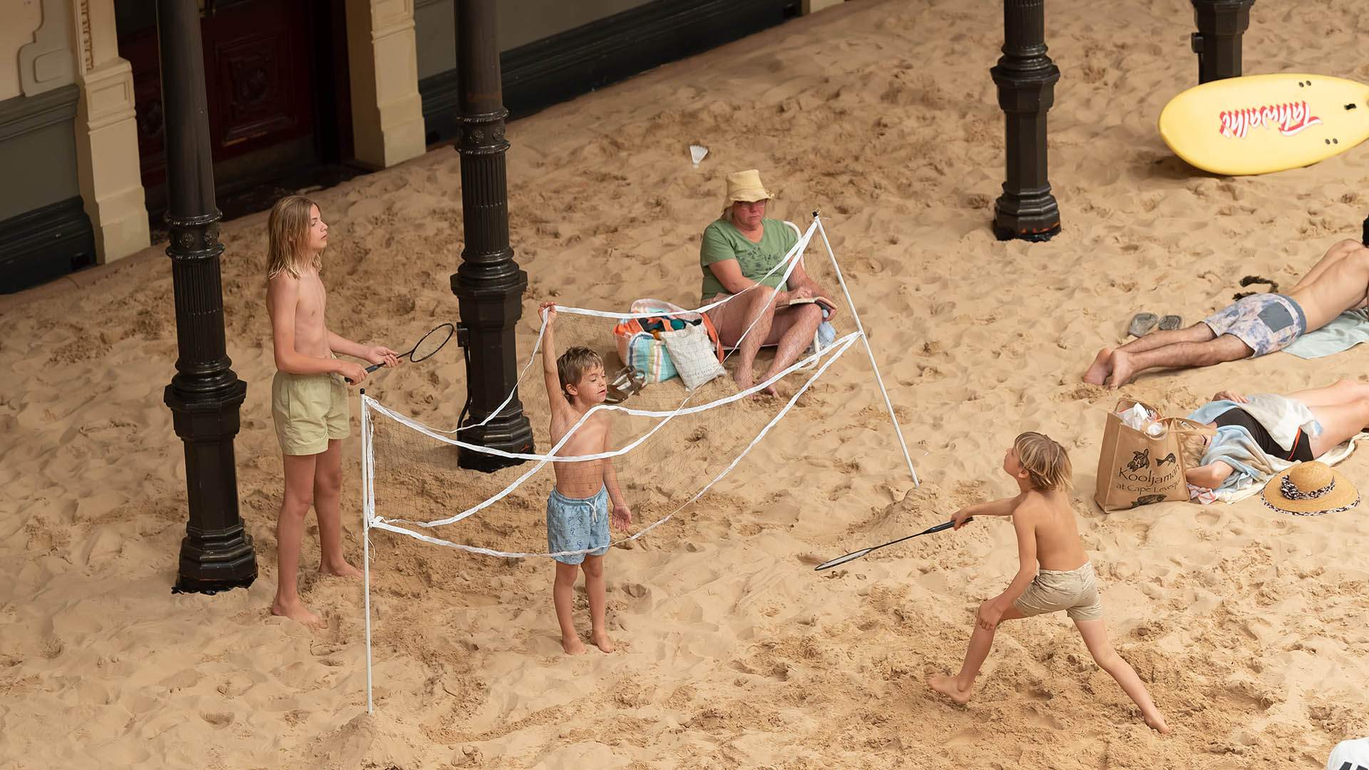 Sydney Town Hall Has Temporarily Turned Into an Indoor Beach Complete with 26 Tonnes of Sand