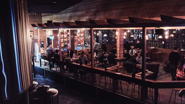 The busy bar at Philter Brewing in Sydney.