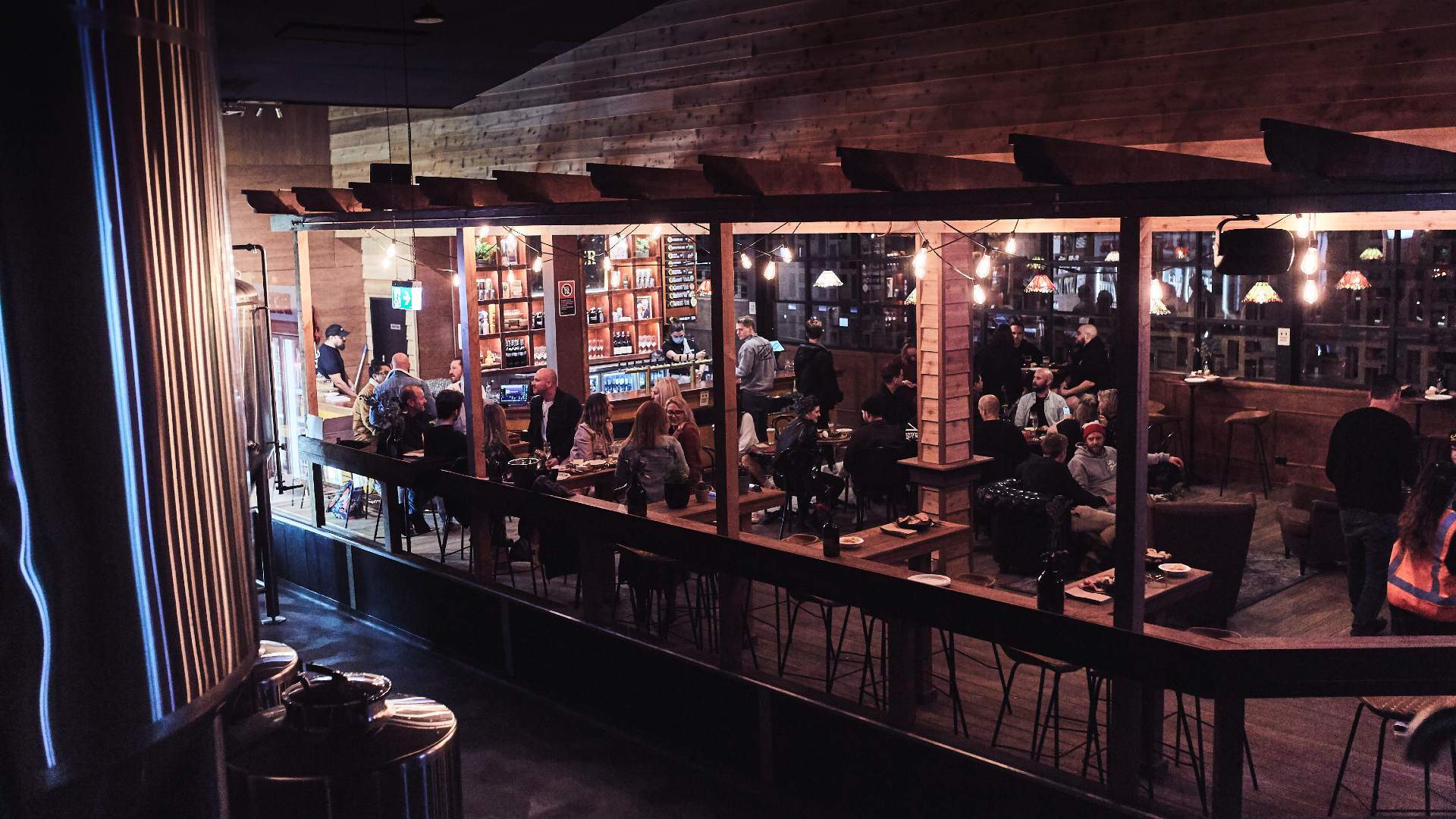 The busy bar at Philter Brewing in Sydney.