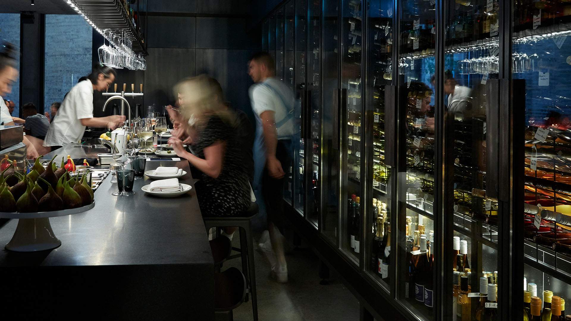 Staff and guests at the bar at Bar Beau - home to some of the best seafood in Sydney.