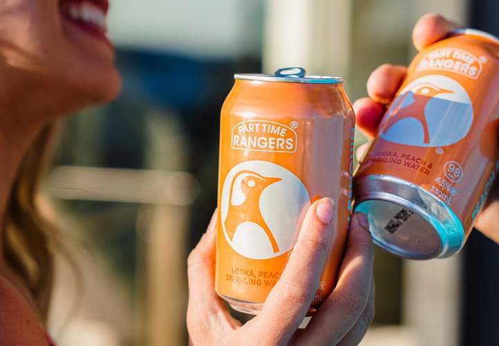Background image for Part Time Rangers' Adorable New Peach Seltzer Is Raising Money for Penguin Conservation