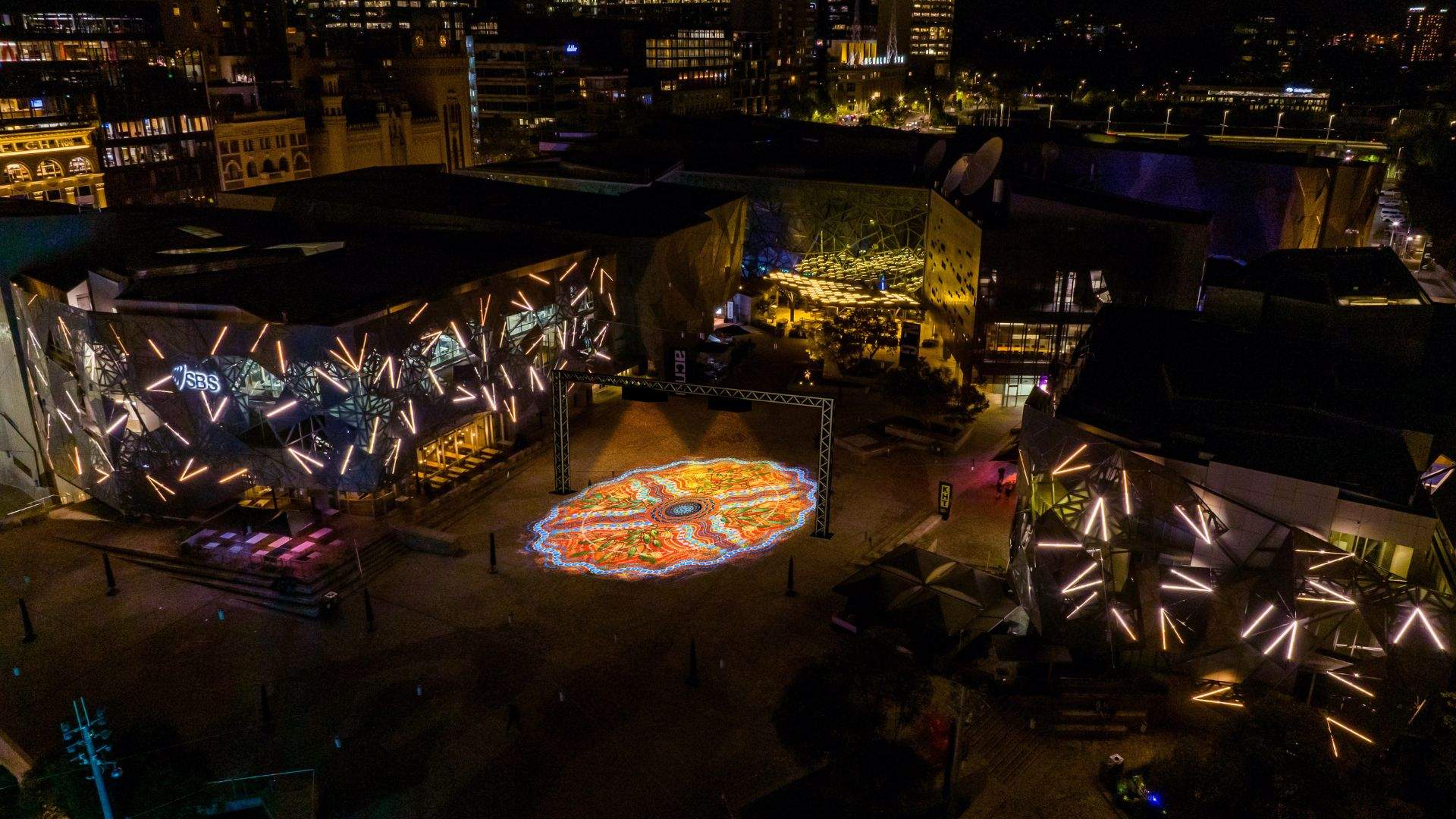 The Red Centre's Parrtjima Light Festival Is Hosting Its First Interstate Installation in Melbourne