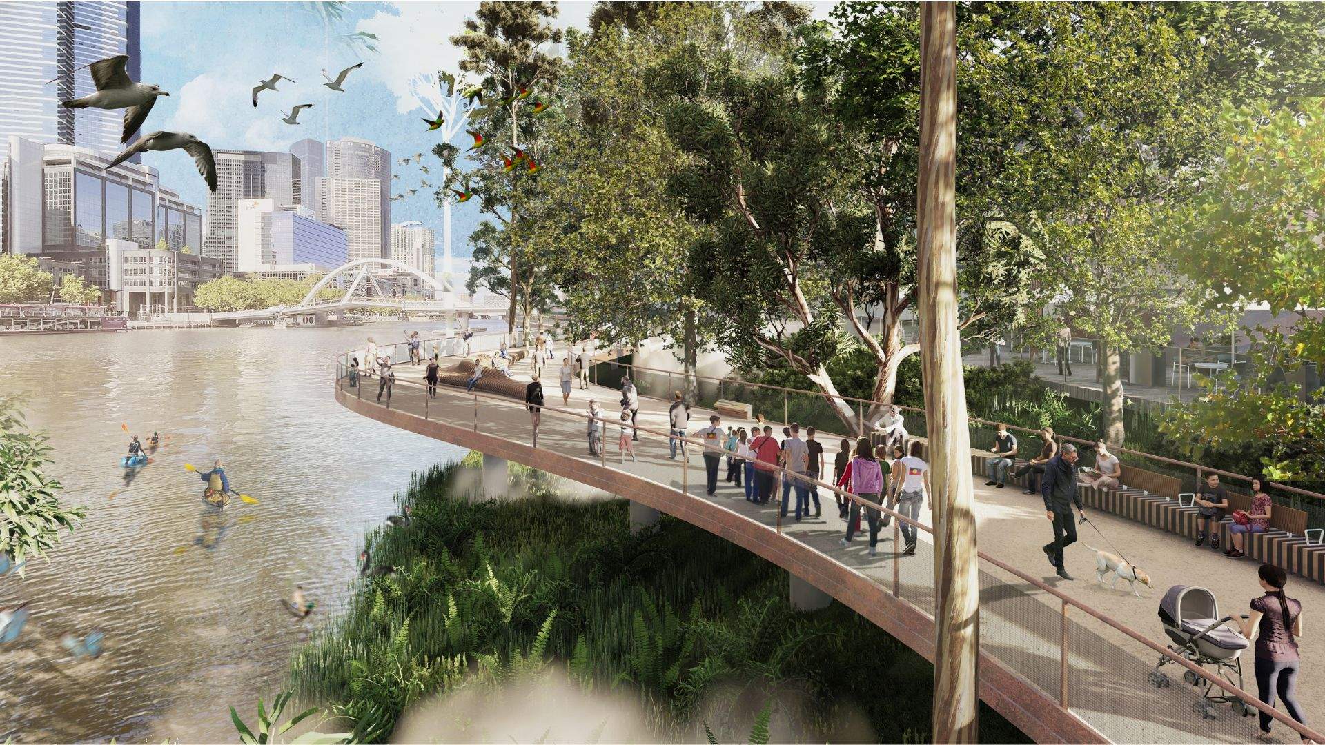 New Design Plans Have Dropped for the City of Melbourne's Ambitious Riverside Greenline Project
