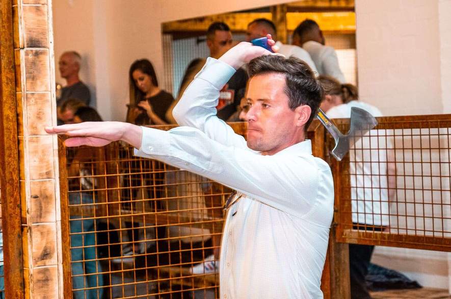 Get 15 off AxeThrowing Sessions at Kiss My Axe with Special Concrete