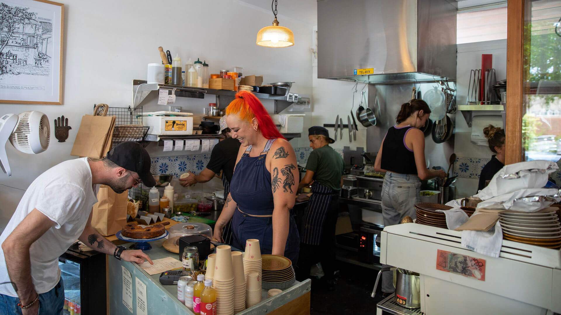 staff wokring at Queen Ester in Newport - one of the best cafes in Sydney