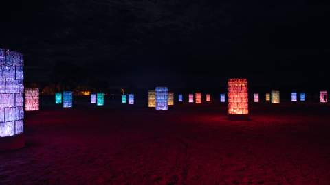 Bruce Munro's New 'Light-Towers' Installation Is Now Dazzling the Northern Territory's Kings Canyon