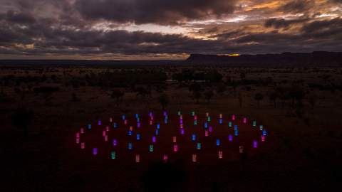 Bruce Munro's New 'Light-Towers' Installation Is Now Dazzling the Northern Territory's Kings Canyon