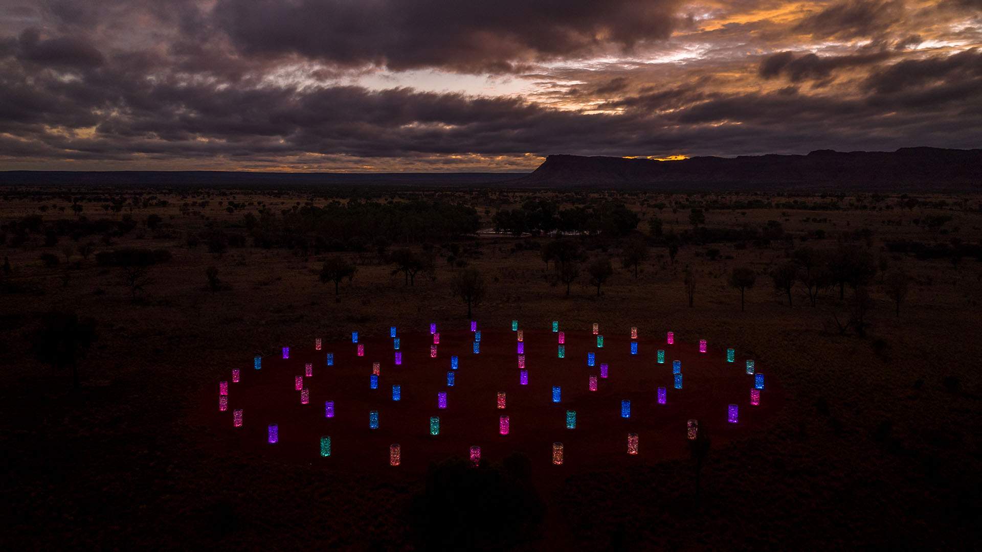 Bruce Munro's New 'Light-Towers' Installation Is Now Dazzling the Northern Territory's Kings Canyon