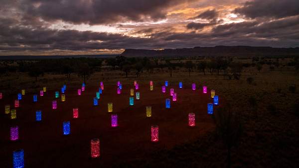 Bruce Munro’s New ‘Light-Towers’ Installation Is Now Dazzling the Northern Territory’s Kings Canyon