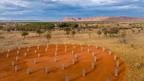 Bruce Munro's New 'Light-Towers' Installation Is Now Dazzling the Northern Territory's Kings Canyon