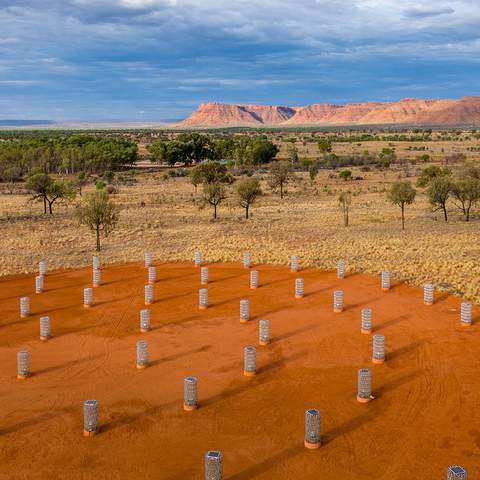 Bruce Munro's New 'Light-Towers' Installation Is Now Dazzling the Northern Territory's Kings Canyon