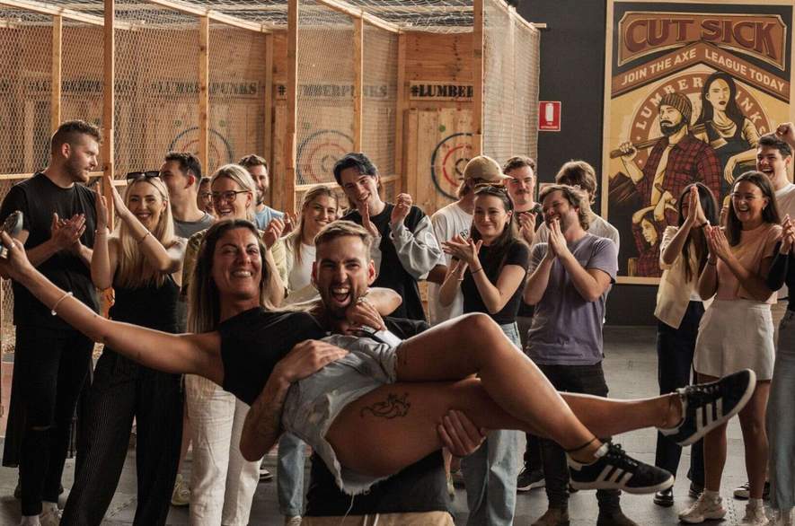 Lumber Punks AxeThrowing Concrete Playground