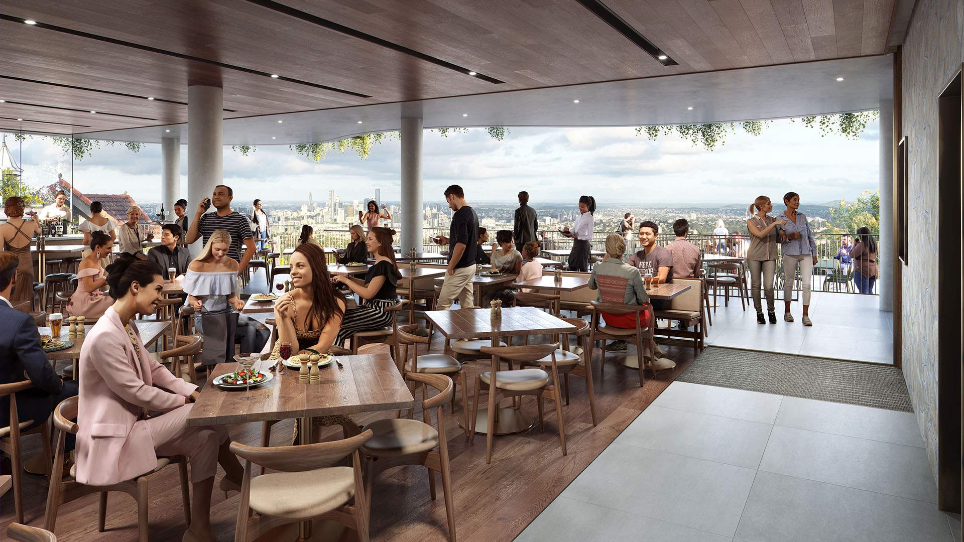 Mt Coot-tha's The Summit Is Set to Score a Two-Level Pavilion with a Gin Distillery and Rooftop Garden