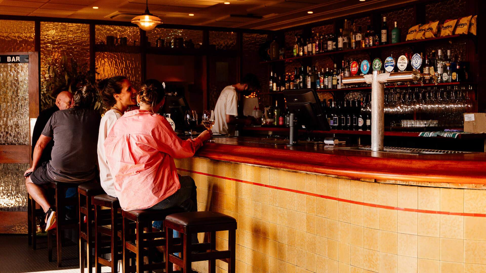 The bar at the Orrong Hotel - home to some of the best steak in Melbourne