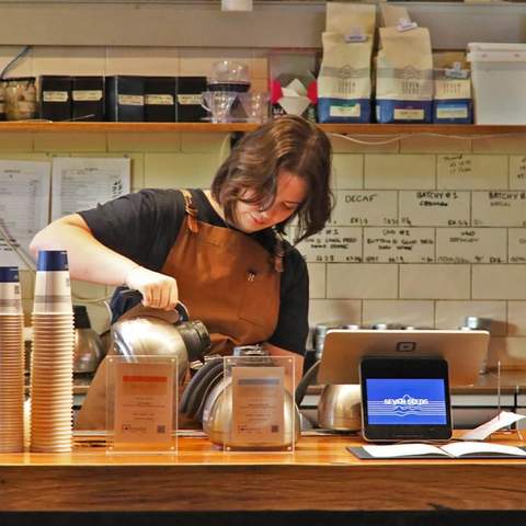 coffee at Seven Seeds Carlton - Melbourne cafe