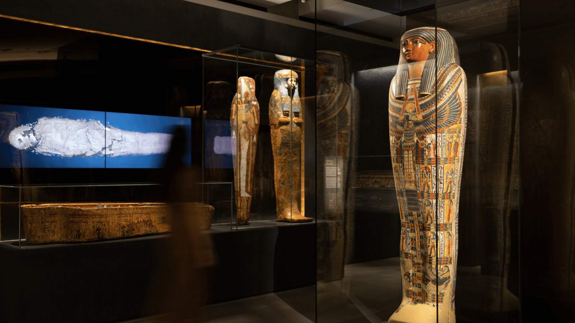 Photo of mummies at The Egyptian Galleries exhibit at the Chau Chak Wing Museum.