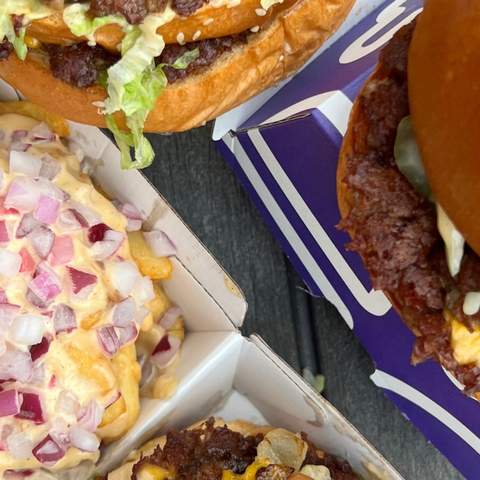 A selection of burgers and loaded fries from Chebbo's Brugers