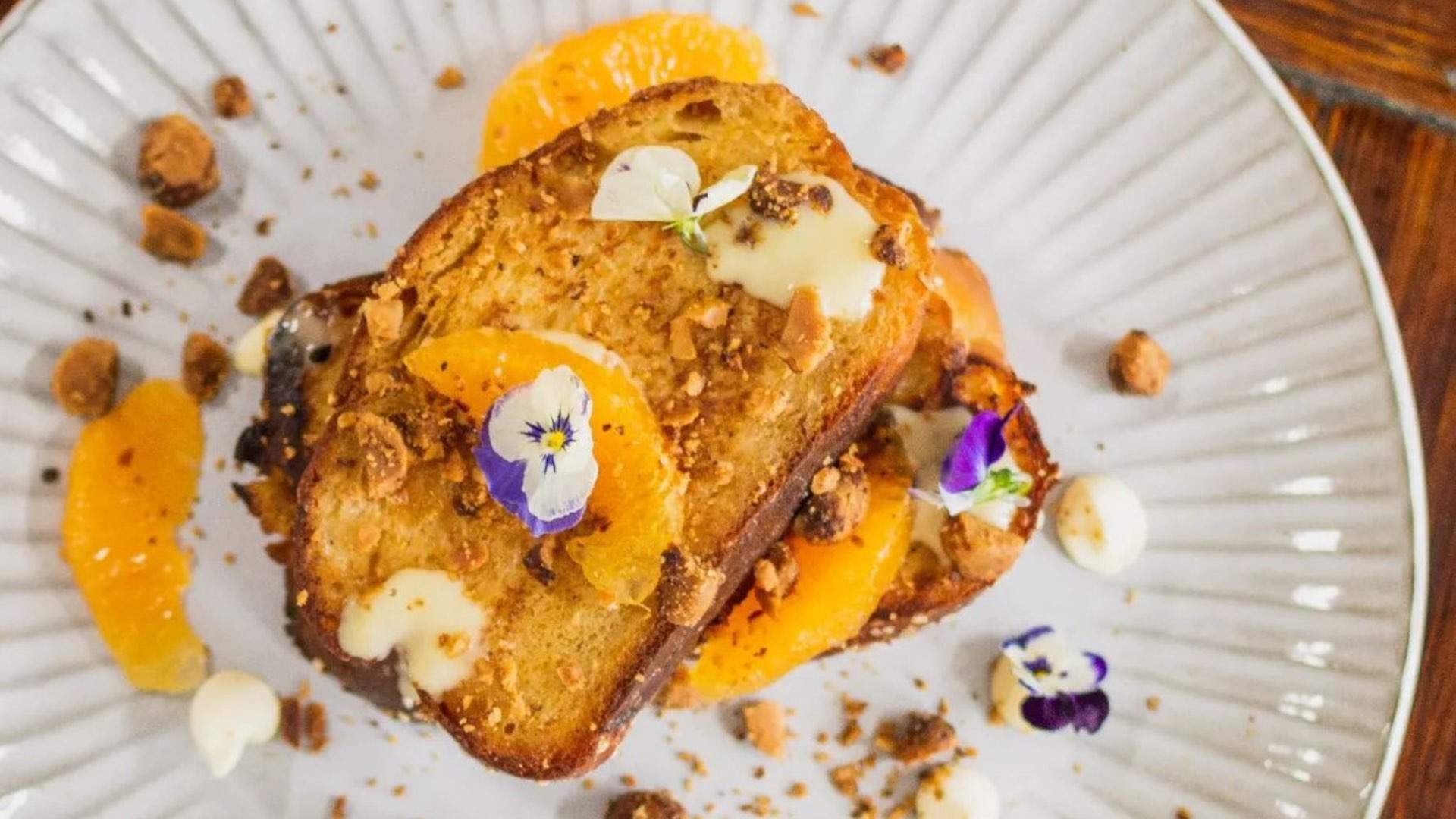 Photo of orange French toast from Havenstone restaurant.