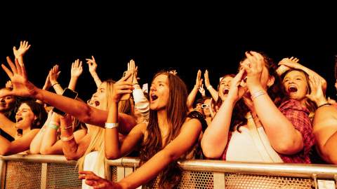 Photo of a crowd at a music festival.