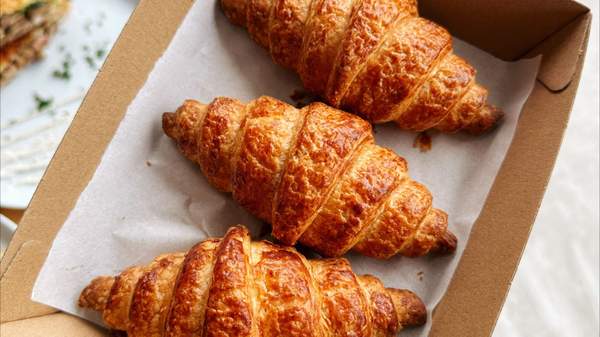 Freshly baked croissants from Nutie in Dulwich Hill.