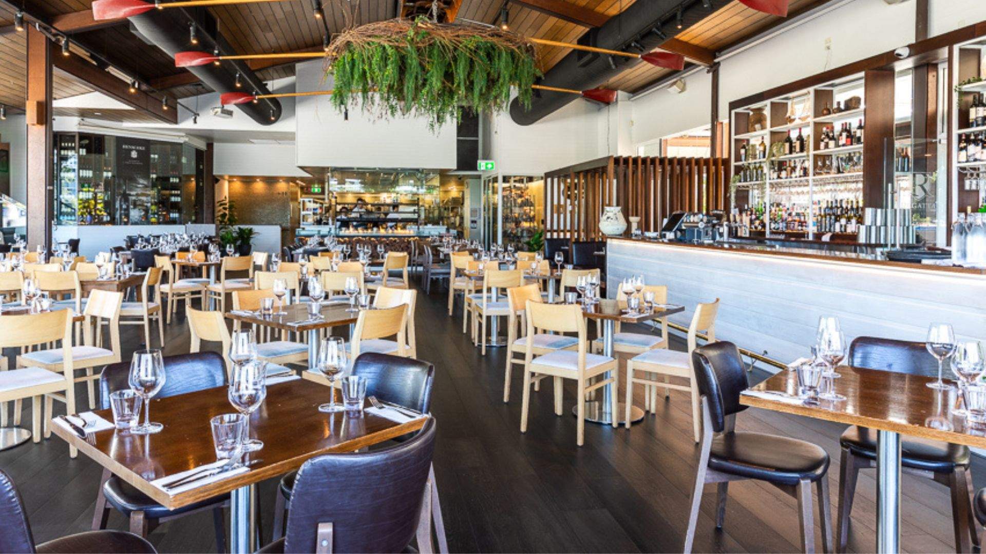 The dining room at The Boathouse in Brisbane