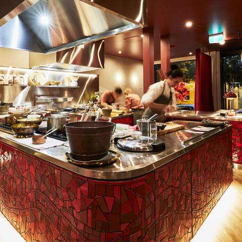 the open-kitchen at Viand - one of the best Thai restaurants in Sydney