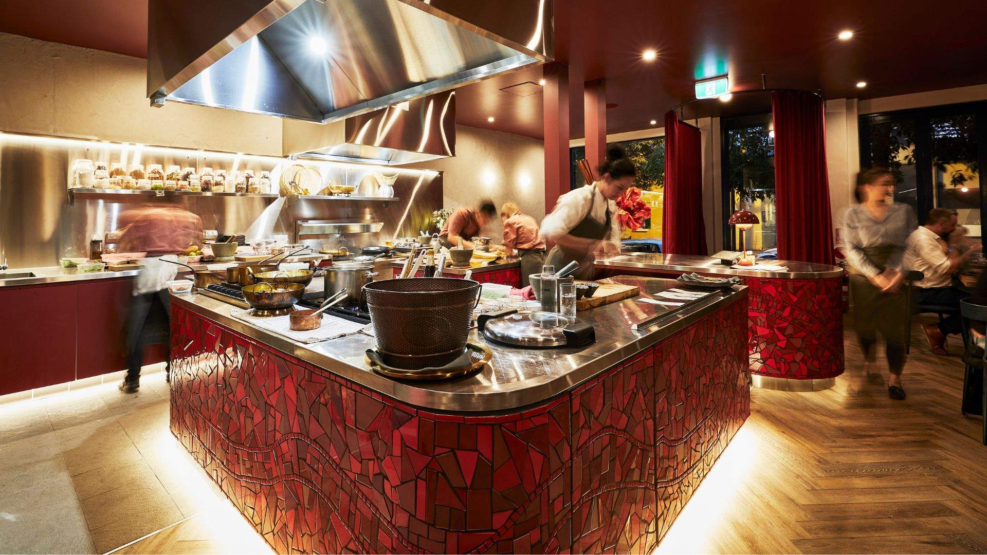 the open-kitchen at Viand - one of the best Thai restaurants in Sydney