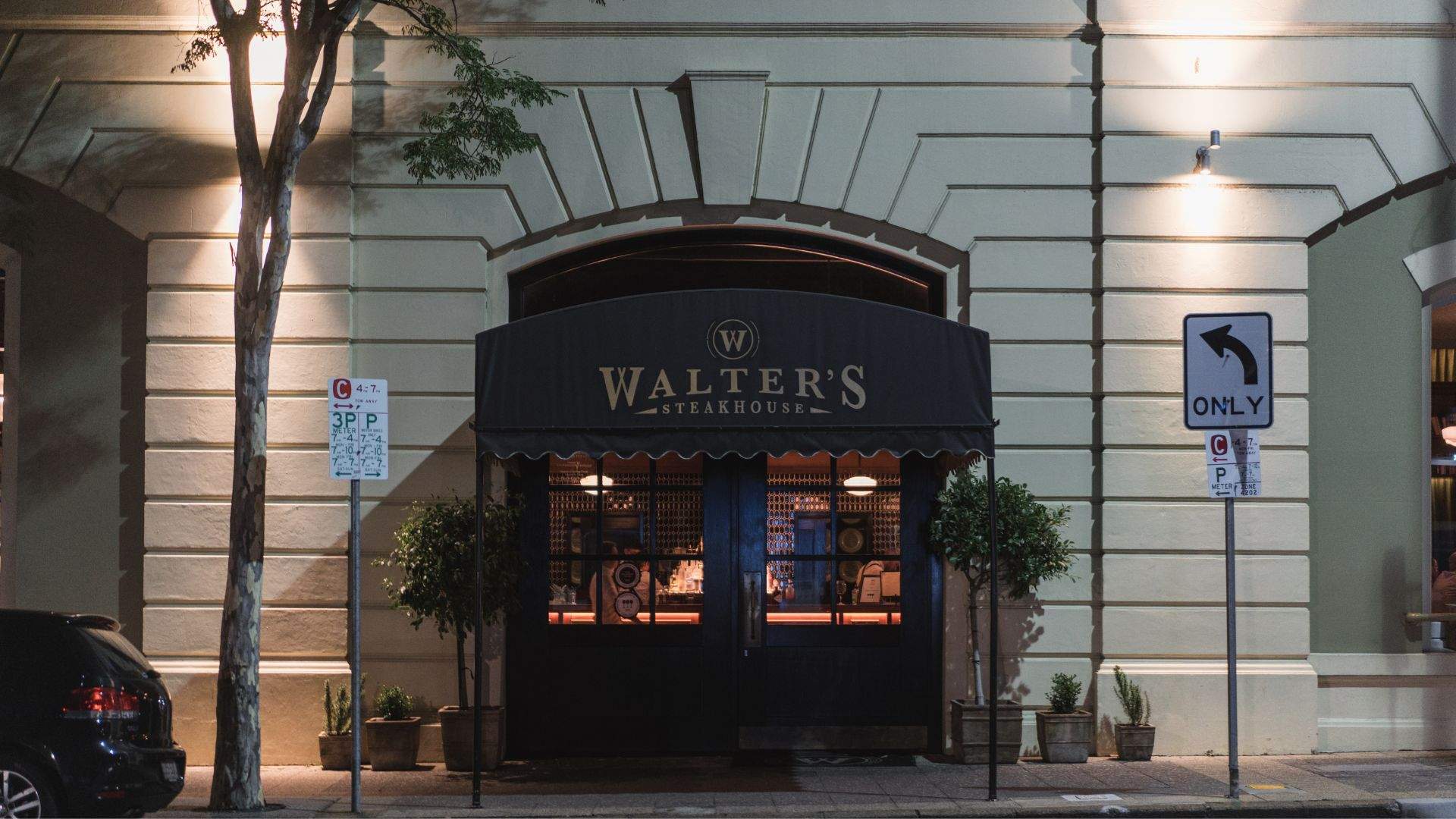 The exterior of Walter's Steakhouse & Wine Bar - home to one of the best steaks in Brisbane.