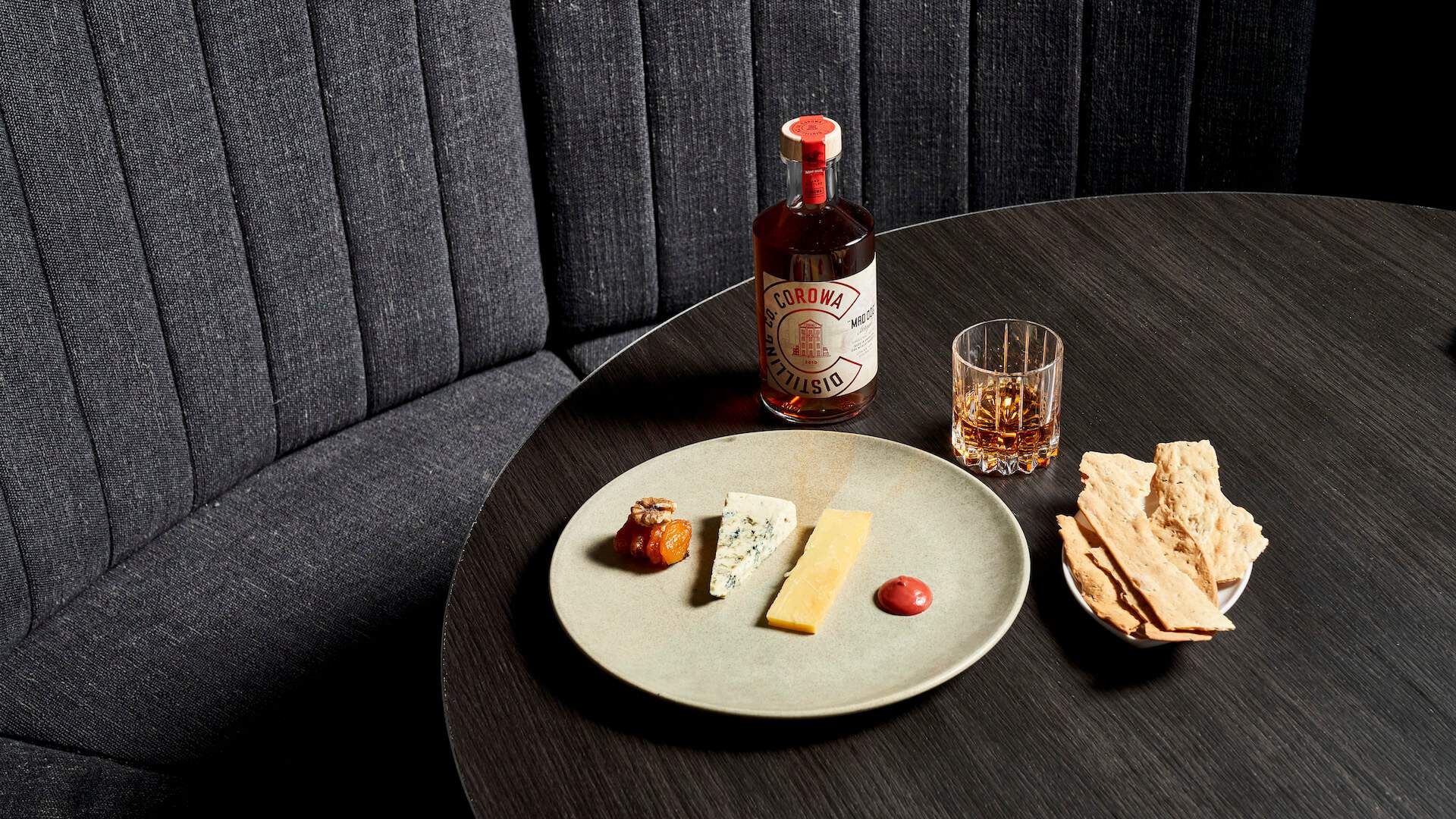 Whisky and cheese plate at Archer's at Marriott Docklands for the Whisky dinner series