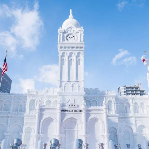 Photo of snow sculpture at the Sapporo Snow Festival.