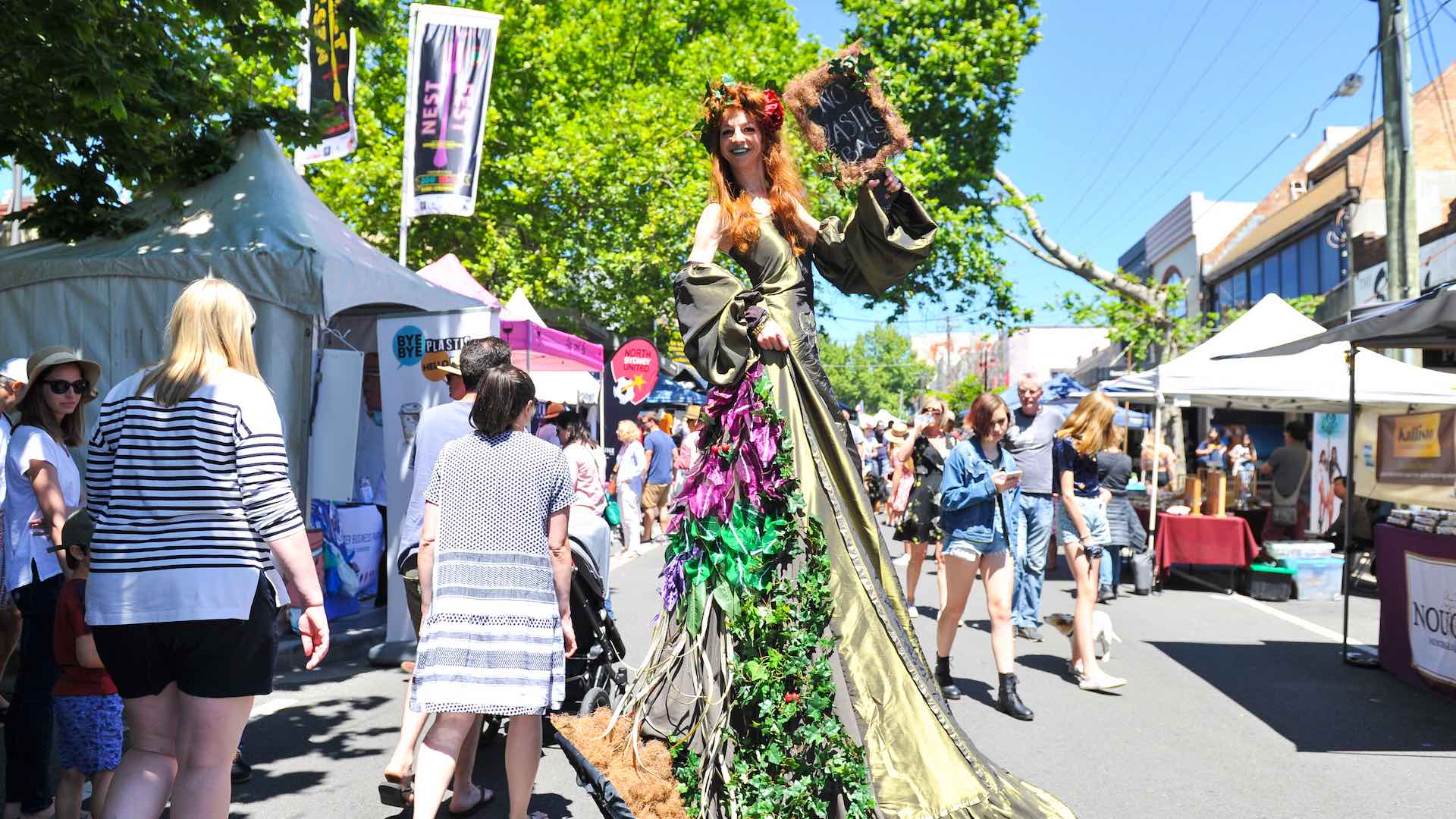 A street performer at Crows Nest Fest