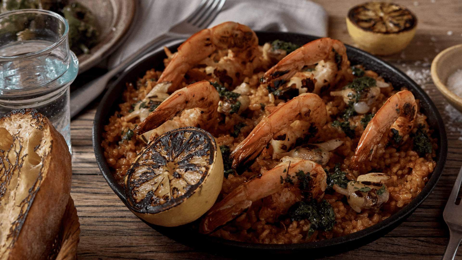 Photo of seafood paella at Iberica.