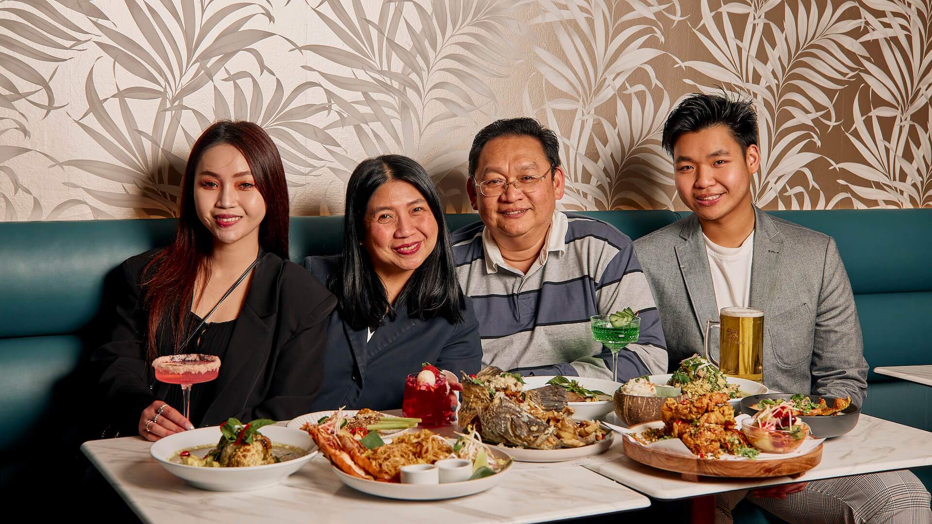 The Pongvattanaporn family - owners of Kan Eang. A Thai restaurant in Melbourne