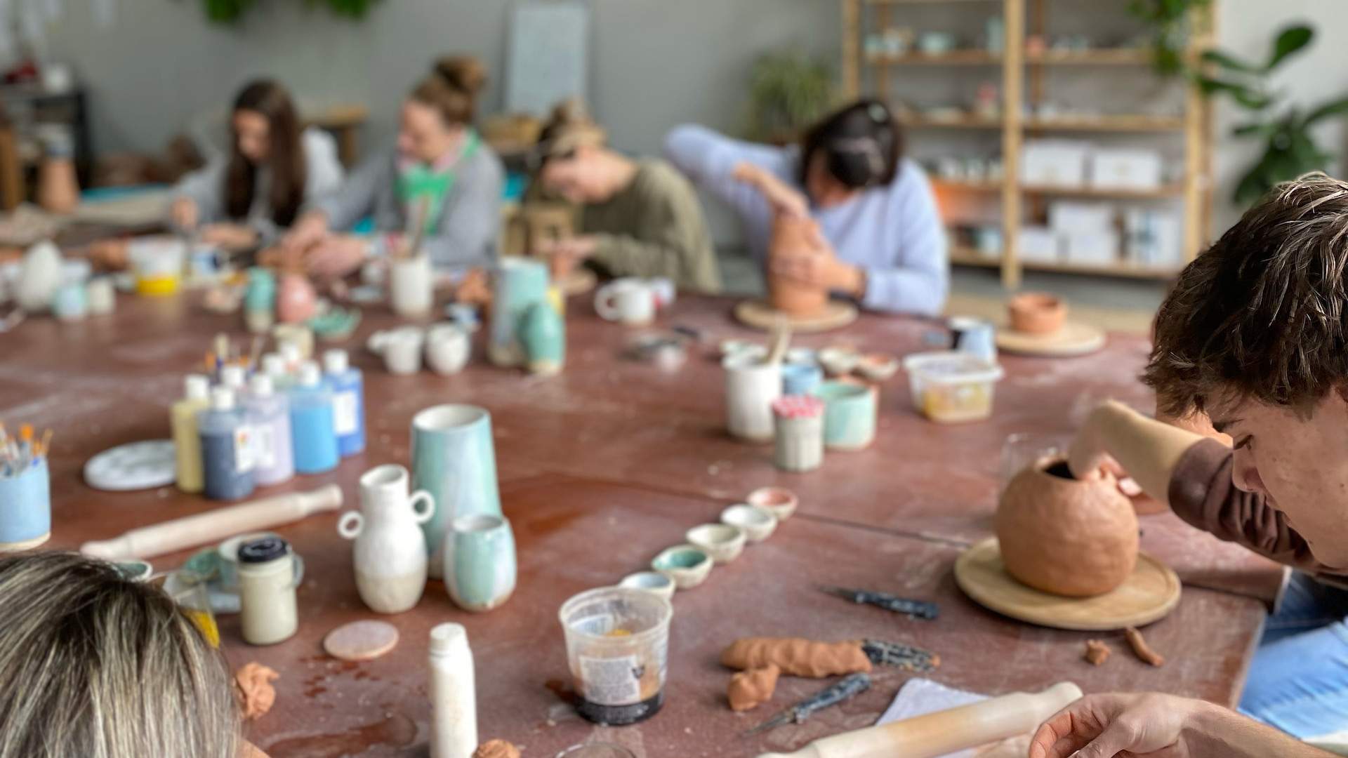 Clae Space hand-building class - one of the best pottery classes in Melbourne.