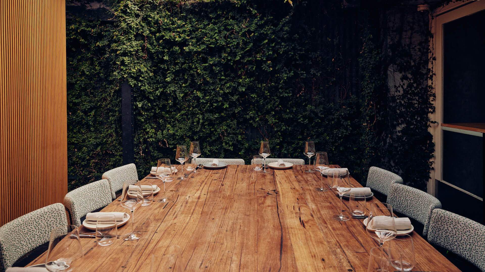 Etta's Greenhouse Room - one of the best private dining rooms in Melbourne.