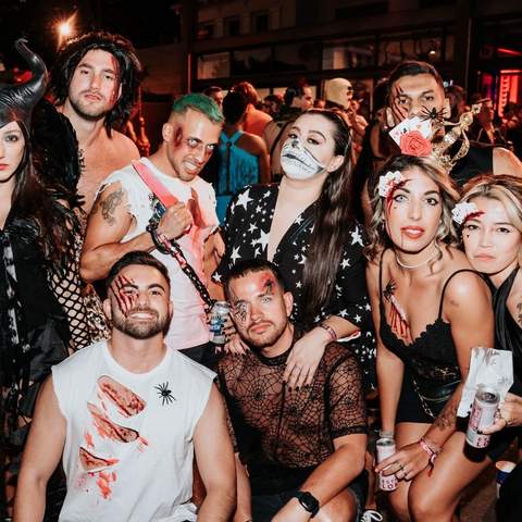 Group of people dressed in spooky attire for Horrorween 2022.