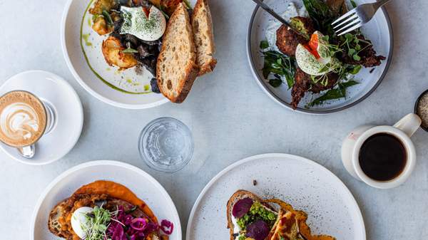 Breakfast dishes at Tinker cafe in Northcote.