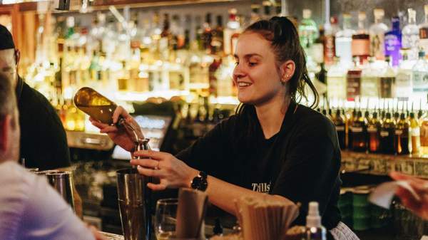 Bartender prepping a cocktail at Stitch from YCK Laneways.