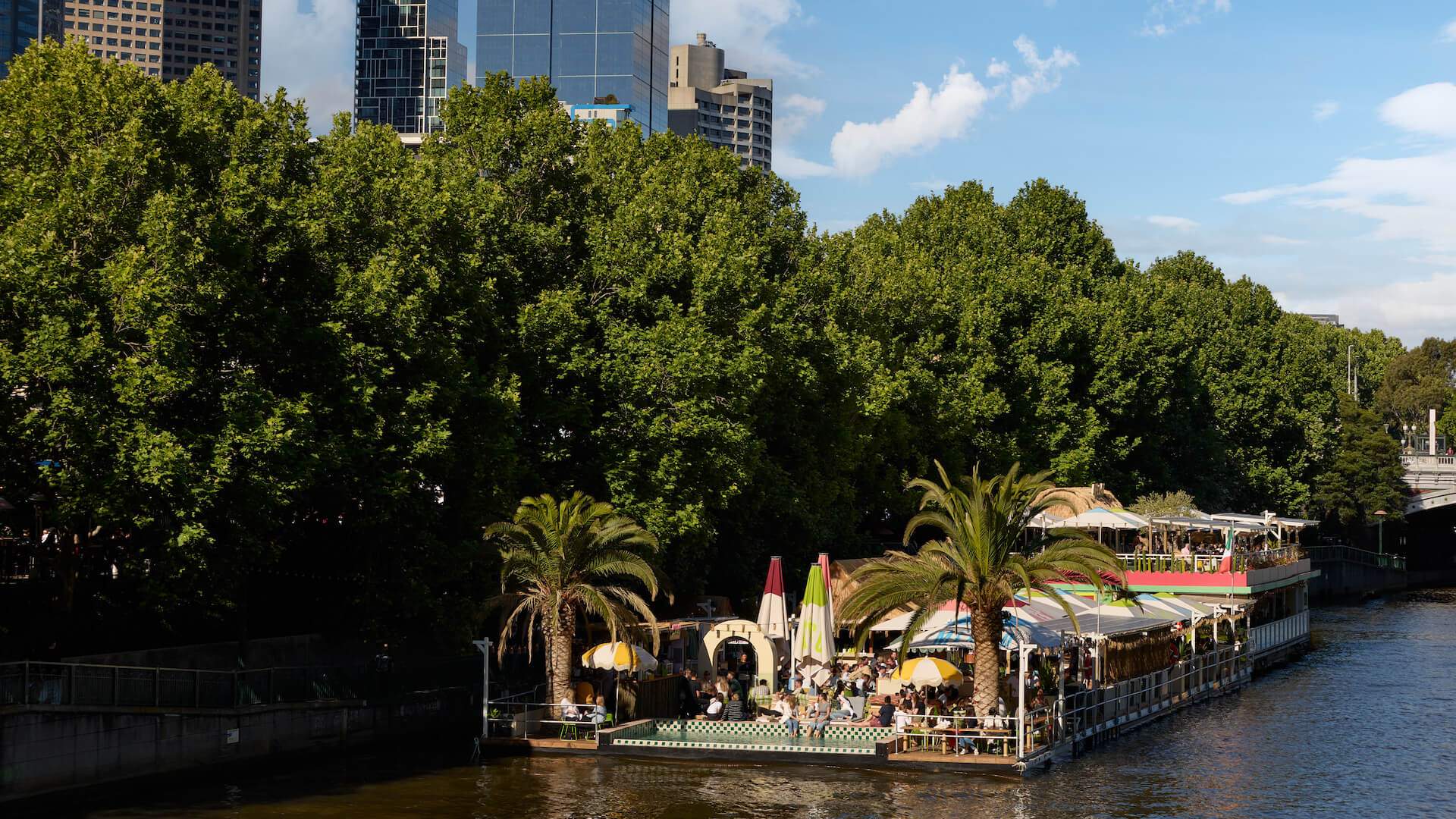Arbory Afloat Pool Club on the Yarra River.