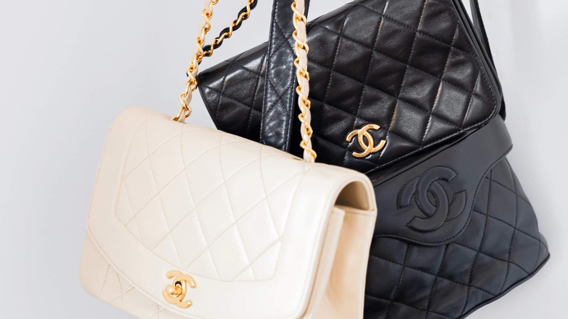 Three vintage Chanel bags.