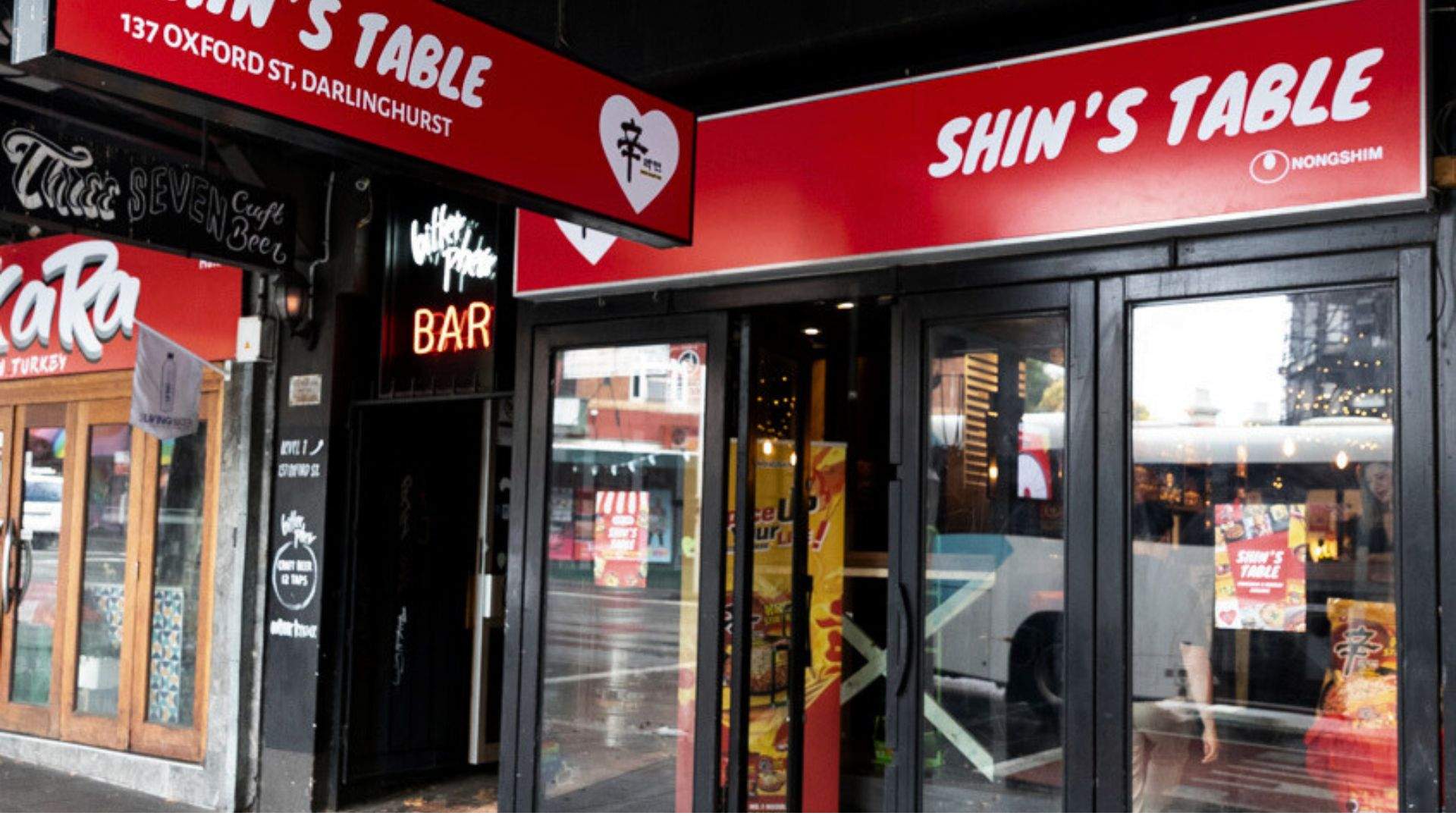 Nongshim x Morgan McGlone (Shin's Table) pop-up on Oxford Street.