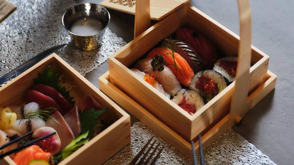 Sashimi and sushi at Wagyu Ya Teppanyaki in Glen Waverley