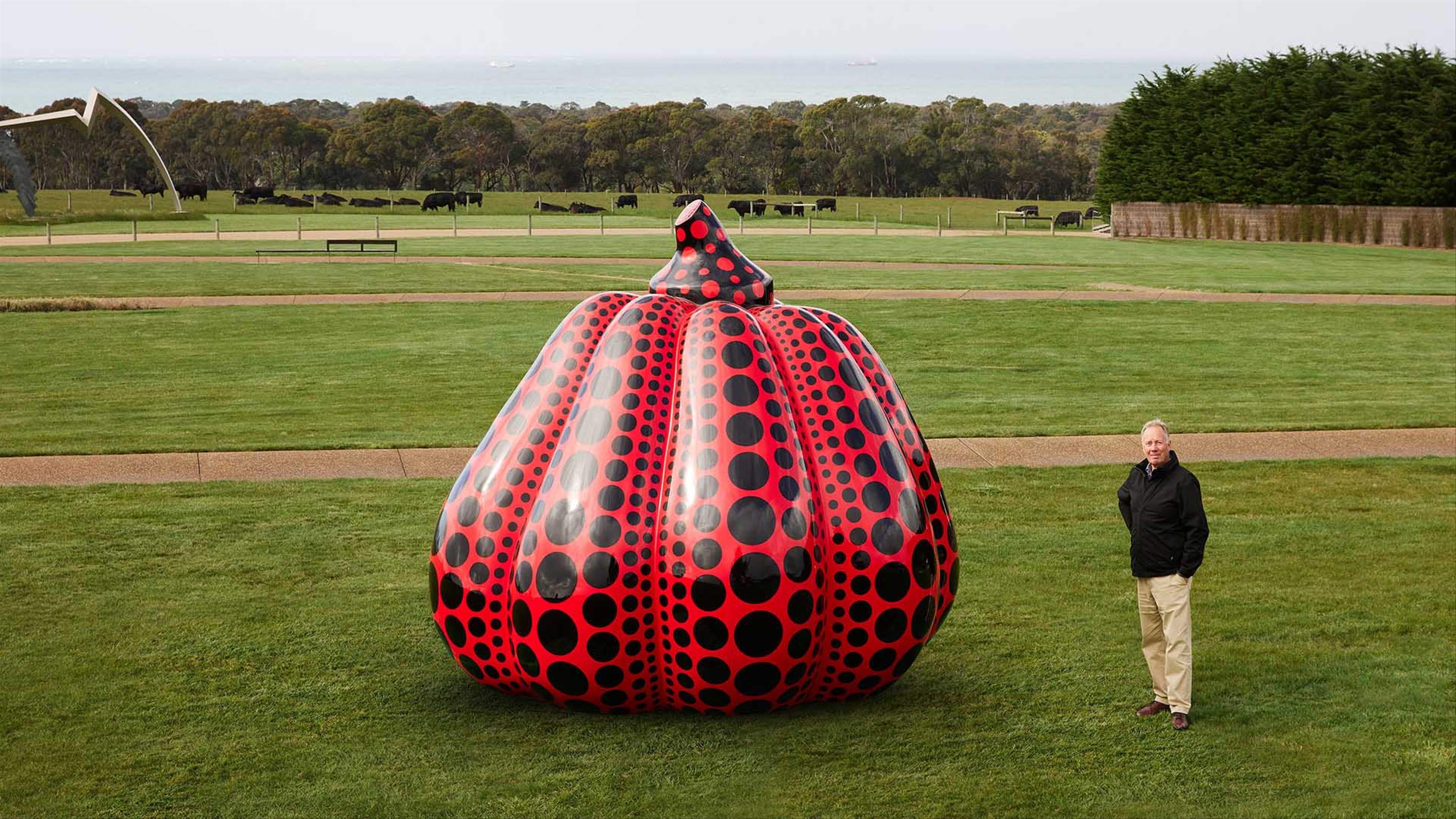 One of Yayoi Kusama's Giant Pumpkins Is Taking Up Permanent Residence in an Australian Sculpture